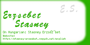 erzsebet stasney business card